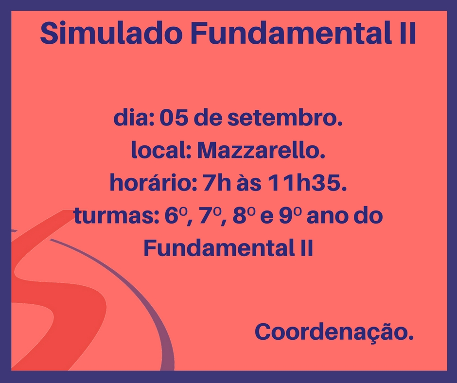 Simulado para o Fundamental II 